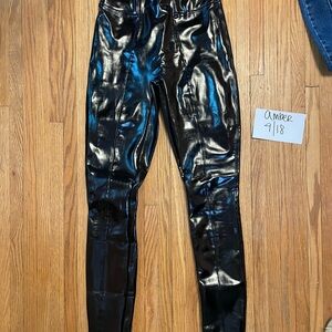 Black Faux Leather Pants